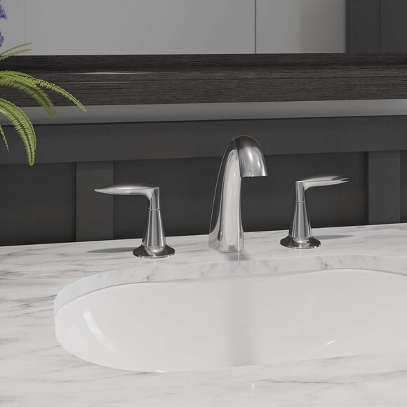 KOHLER Bathroom Sink Faucet Alteo 2-Handle Polishe Chrome 45102-4-CP Metal Drain - Picture 4 of 6